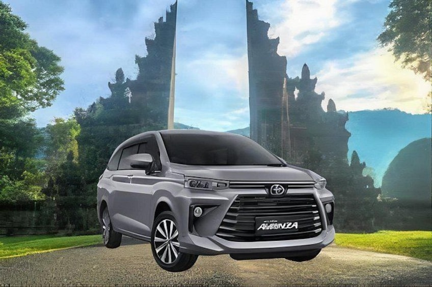 A Toyota SUV parked on a road with a natural landscape in the background. 2