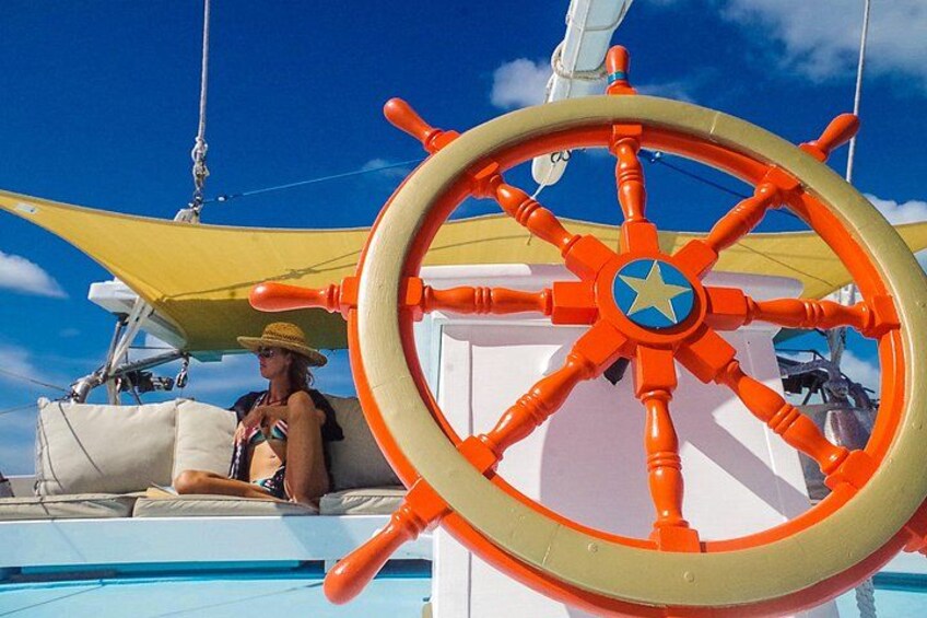 Sunset & Champagne Cruise on a Classic Schooner with boat dogs 2