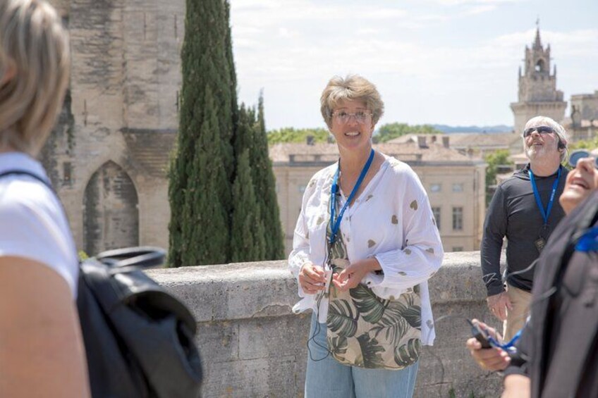 Beautiful view of the Pope's Plaza in Avignon, France 2