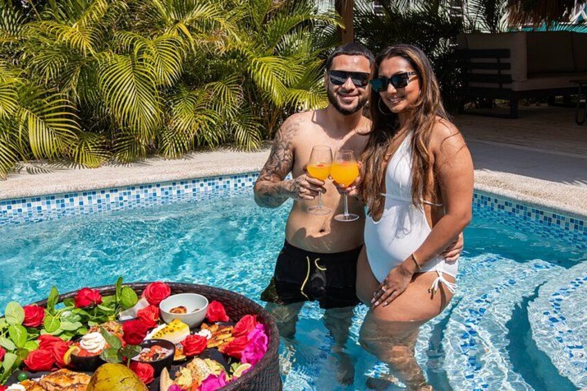 Curacao Floating Breakfast Photoshoot free Drone Videos & Mimosas 2