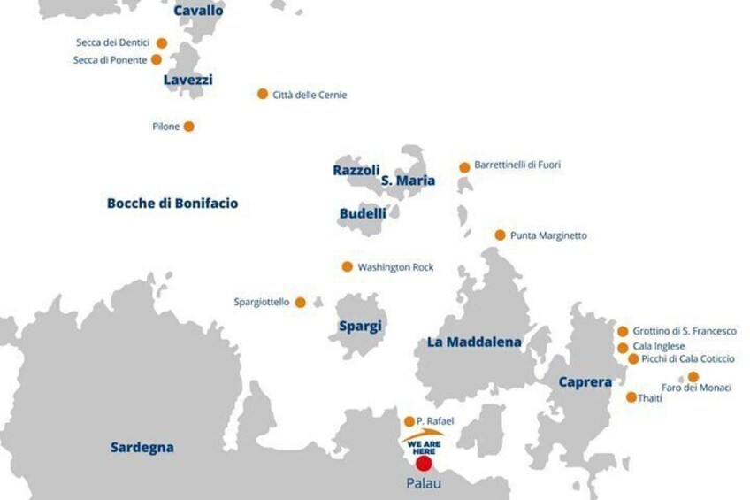 Una mappa della Sardegna con località indicate, tra cui Cagliari, Sassari e Oristano. 2