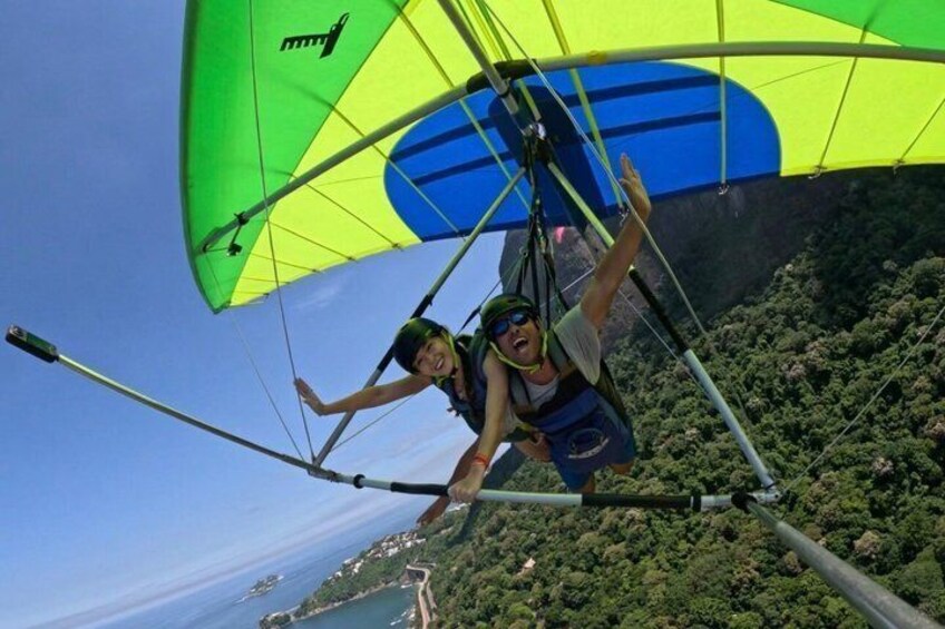 Delta and parapent double wing flight in Rio de Janeiro with video 1