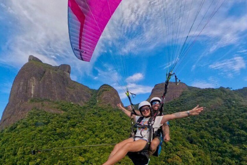 Delta and parapent double wing flight in Rio de Janeiro with video 2