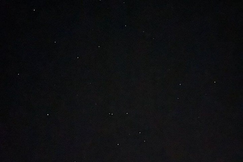 A night sky with scattered stars. 5
