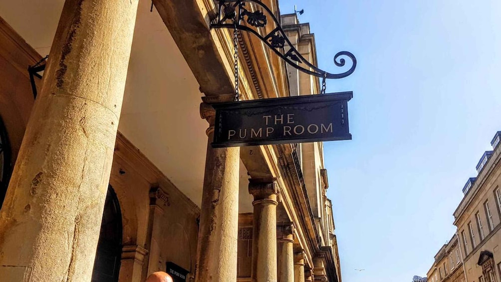 A building with a sign reading "The Pump Room". 3