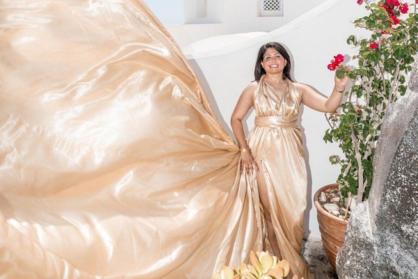 Rental Flying Dress Photoshoot Santorini 5