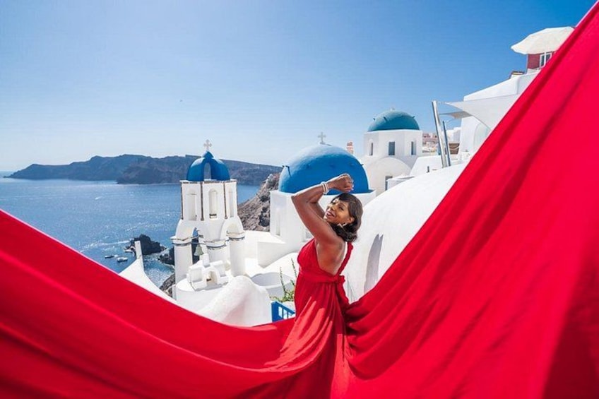 Rental Flying Dress Photoshoot Santorini 1