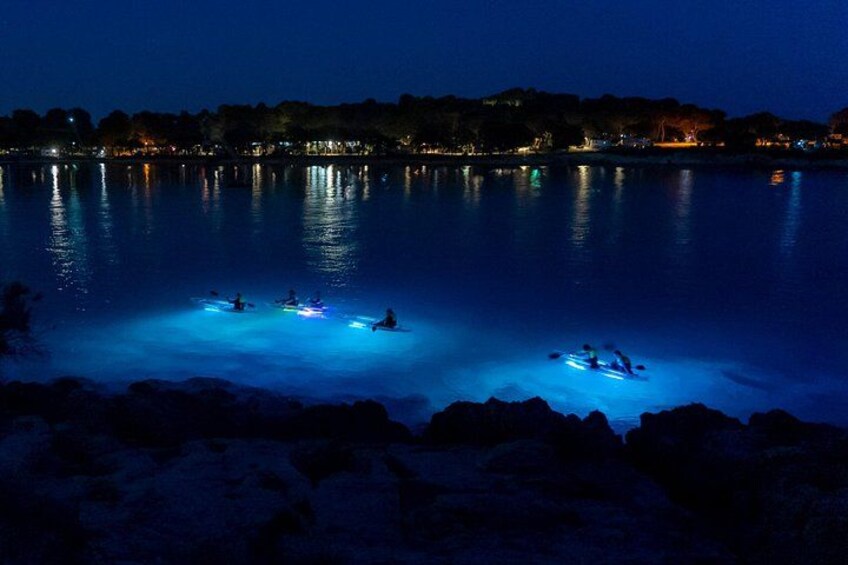 Pula: Night Kayak Tour with Glowing Kayaks 3