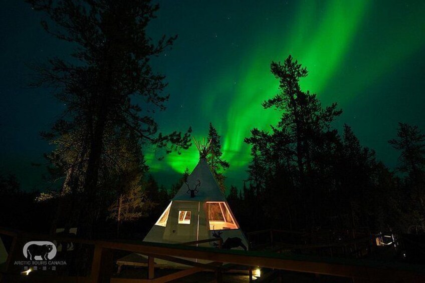 glass tipi at Arctic Aurora Camp 2
