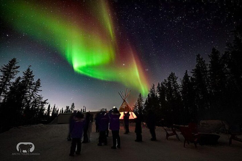 Aurora phone photography at Arctic Aurora Camp 5