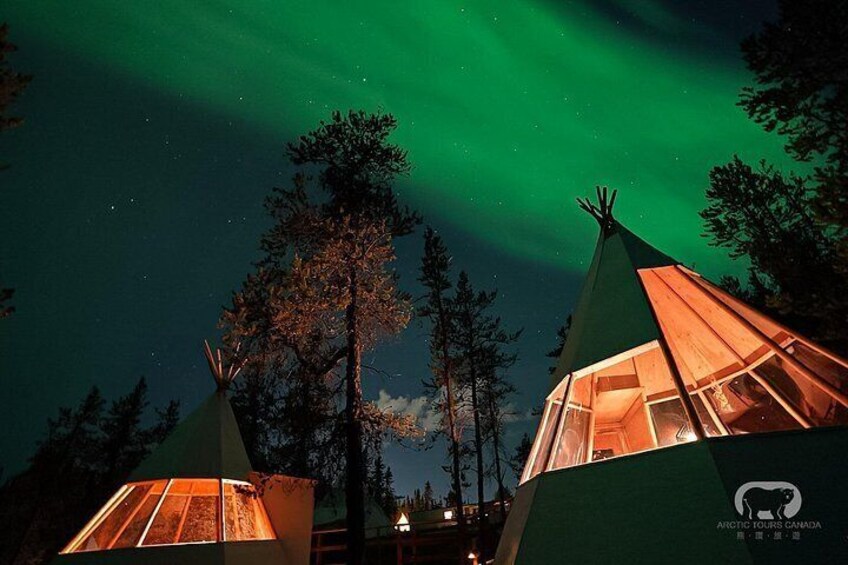 glass tipis at Arctic Aurora Camp 3