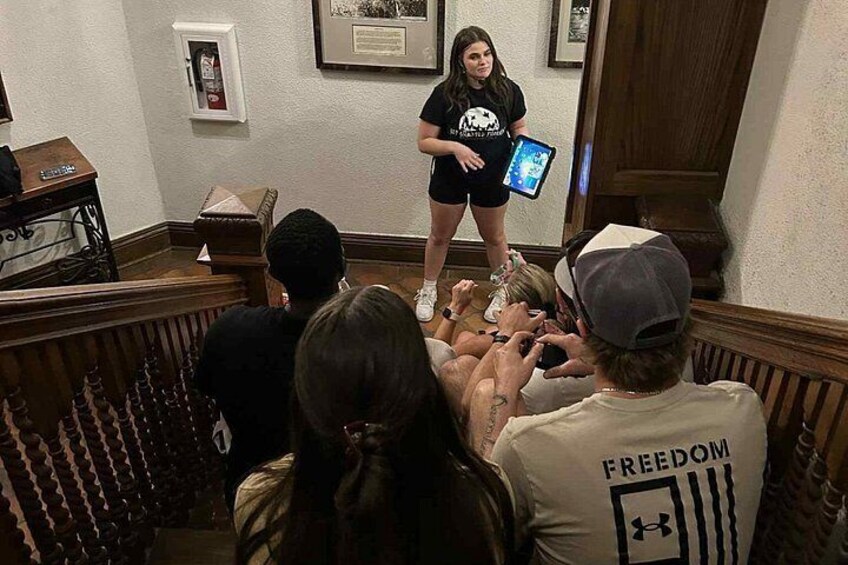 Our Ghostess inside Casa Loma, before a ghost hunt! 3