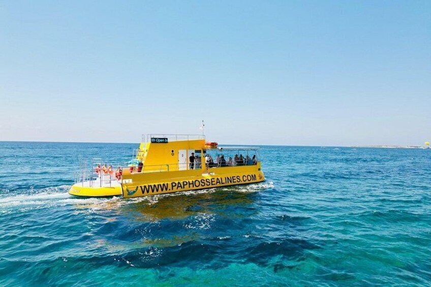 Paphos Yellow Submarine Cruise with Swimming and Drinks 3