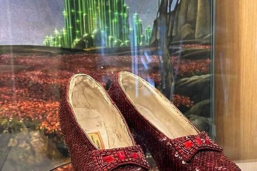 Ruby Slippers on display at the museum from Disney's "Great Movie Ride" attraction. 1