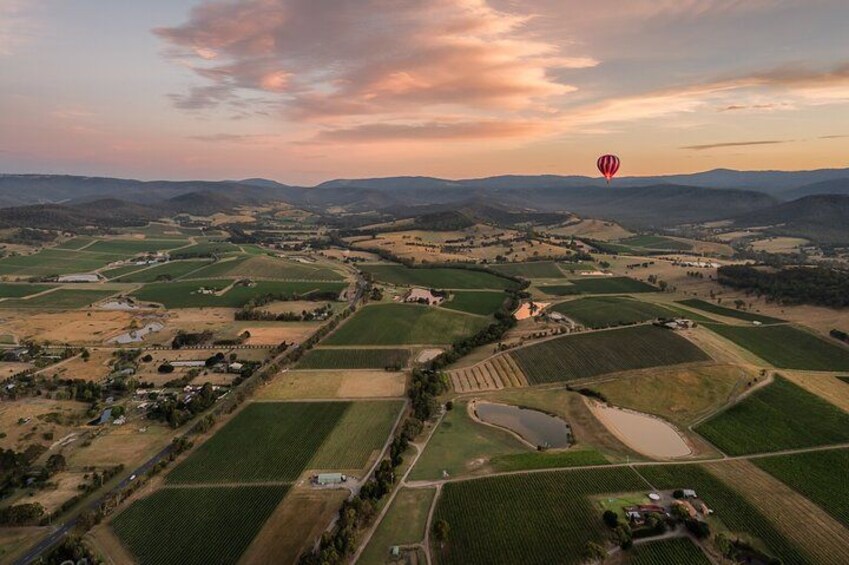 Yarra Valley Balloon Flight with Breakfast & CBD Transfers 2