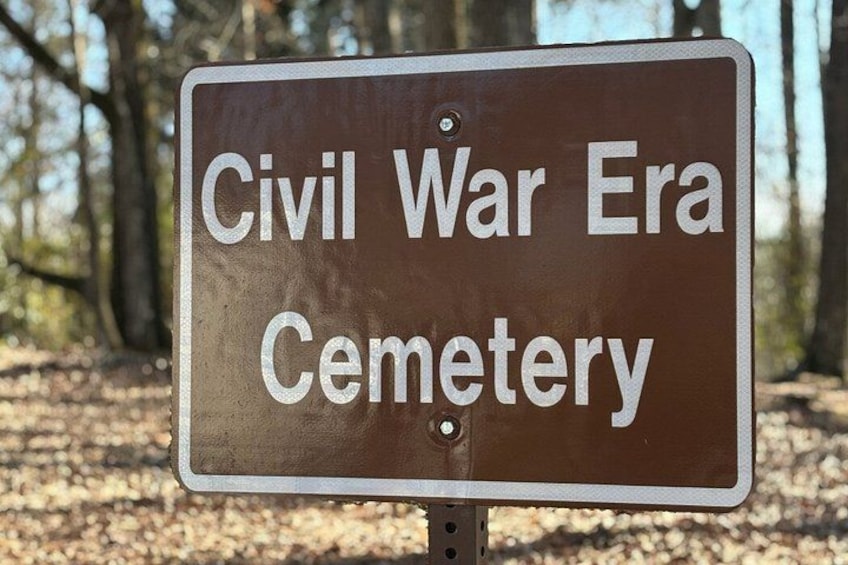 A sign for the Civil War Era Cemetery. 3