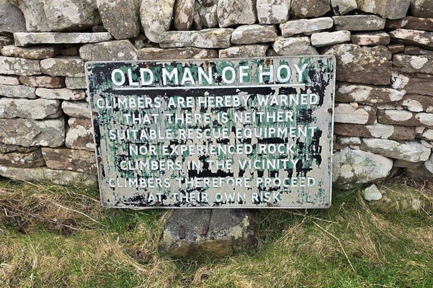 Old Man of Hoy Sign 2
