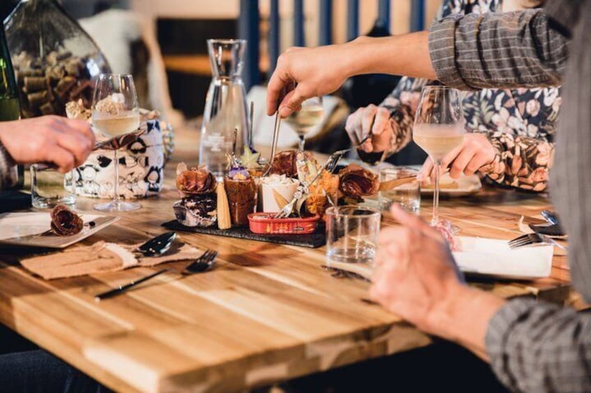 Immersive cellar tour, tasting and board meal 1