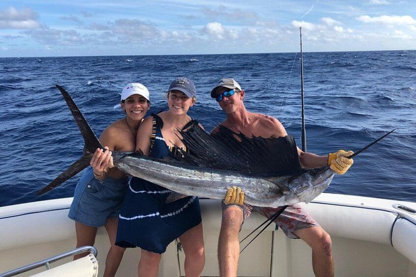 Great Sailfish action using light tackle and live bait 5