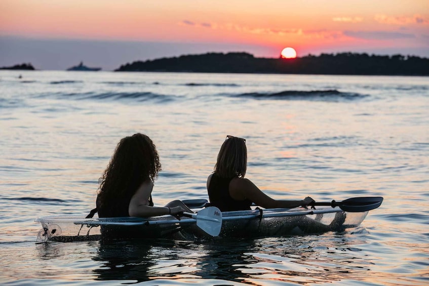 Picture 21 for Activity Rovinj: Transparent Kayak Sunset to Dusk Glow Tour 2