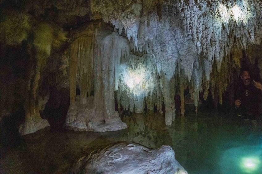 Turtle Swim, Lunch and Underground Cenote Private Tour 5