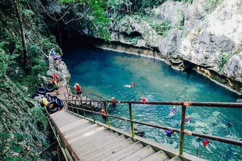 cave tubing at nohoch che'en 4