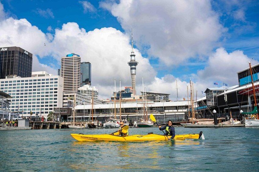 See the skytower and maritime museum from the water 2