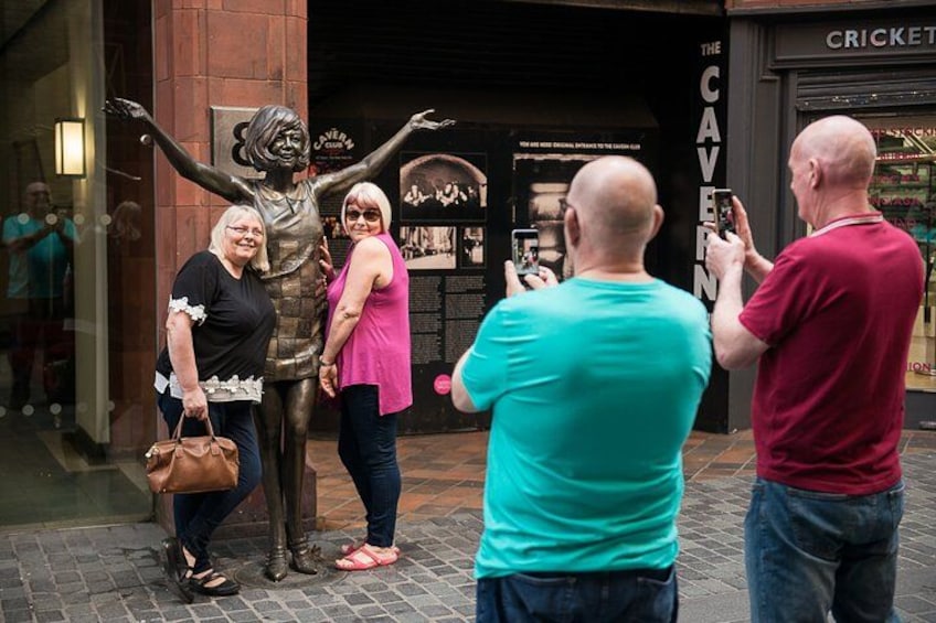You'll find Cilla Black waiting with open arms outside the Cavern Club entrance on Mathew Street 1