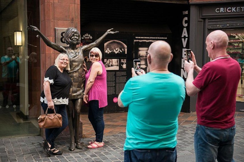 You'll find Cilla Black waiting with open arms outside the Cavern Club entrance on Mathew Street 2