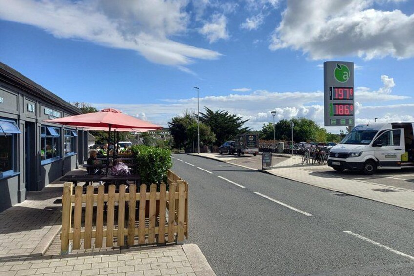 E-Bike to Sandy Beach Mulranny Terrace Restaurant Bus Back 3