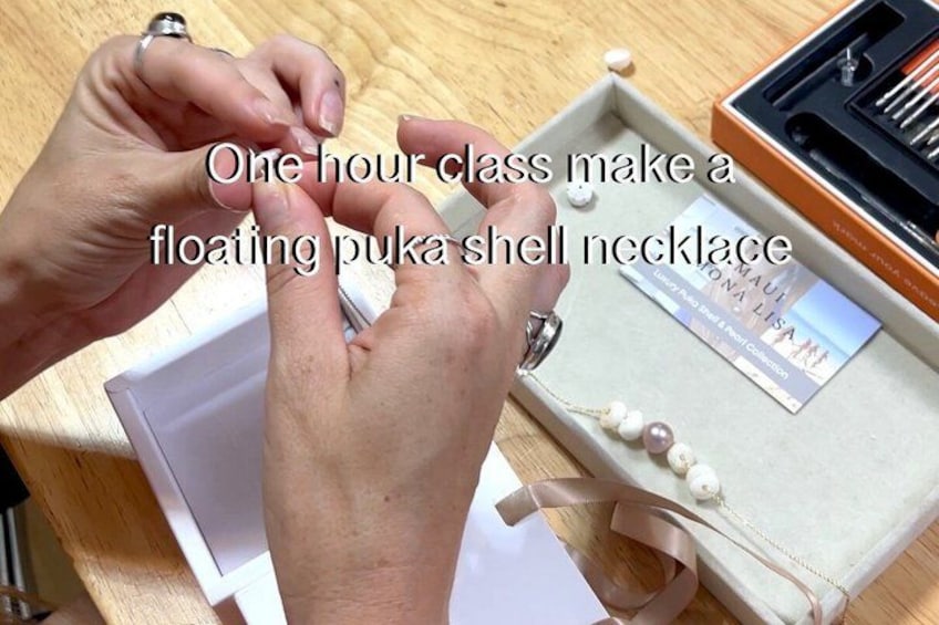 Maui Jewelry Making Class with Puka Shells and Pearls 5