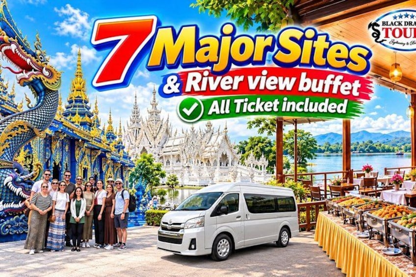 ChiangRai Guided 7 Major Sites+Buffet Lunch #All ticket included 1