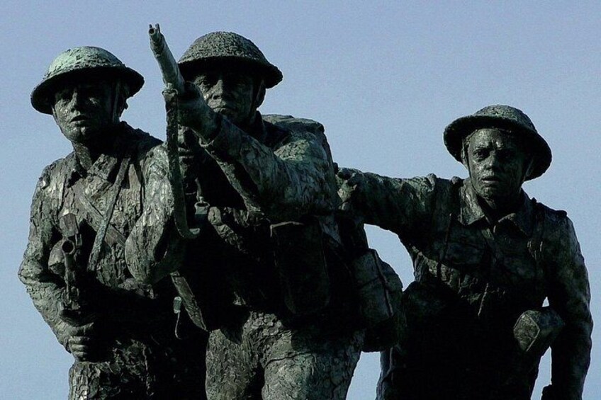 The D-Day sculpture by David Williams-Ellis at the British Normandy Memorial, Ver-sur-Mer. 1