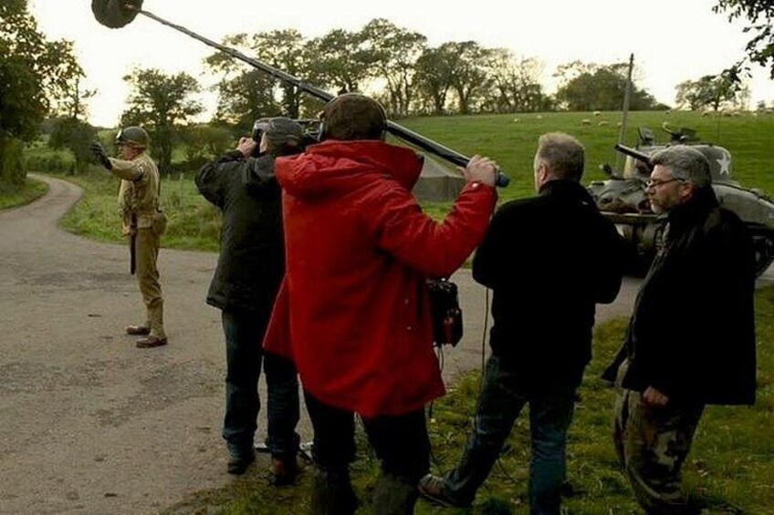 Rodolphe filming some reenacting scenes. 5