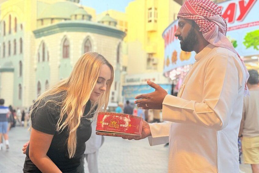 Local Food 6 Tastings Walking in Old Dubai Shopping Boat Ride 4