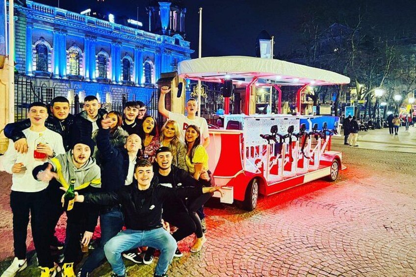www.BelfastPartyCrew.com #Belfastpartycrew #Beerbike #Partybike #Pedalpub #Belfastbike #Belfastbiketour #biketour #Henparty #Stagparty #Hendo #stagdo #birthday #Belfasttour 2