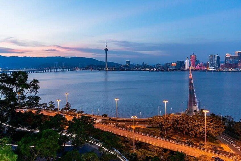 Get a bird's eye view of Macau from atop the Skytower 1