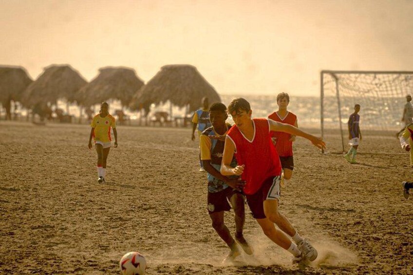 Beach Soccer with Locals In Cartagena 1