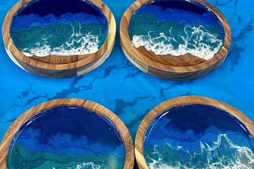 Siesta Key Resin Coaster Workshop 4