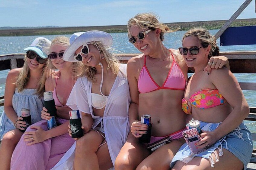 Private Tiki Boat Beach from Tybee Island Swim and Chill 1