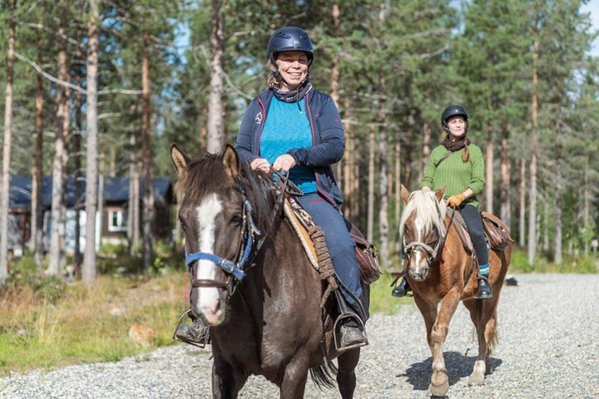 Horseback riding with Finnhorses 1