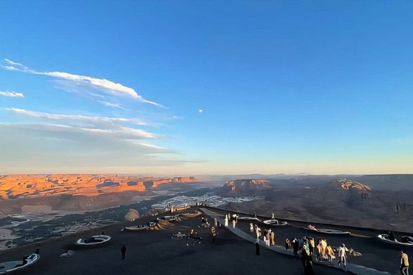 A mountainous landscape with a clear sky. 2