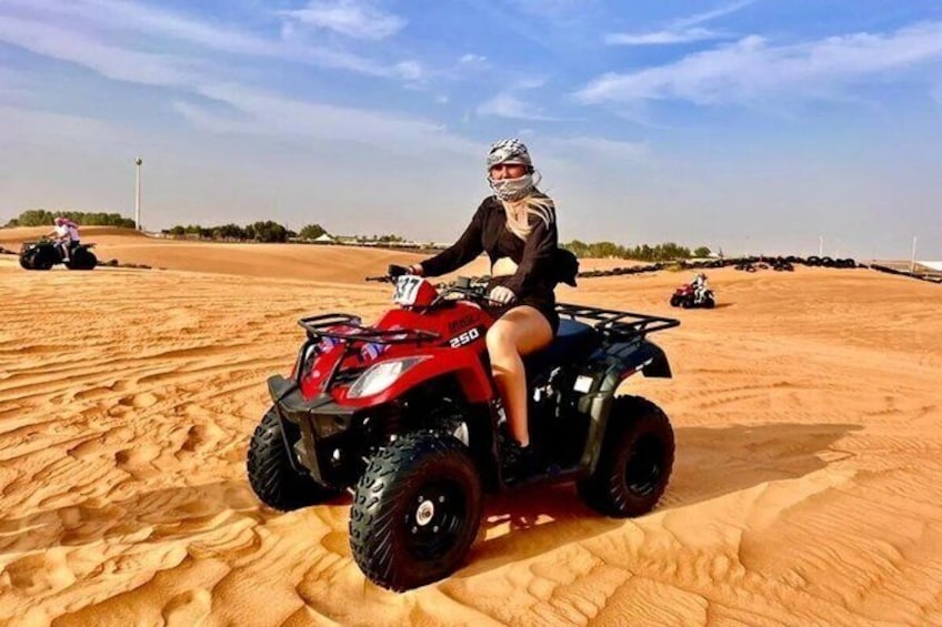 Premium Red Dune Safari with Quad Bike 30Min VIP Seating & Dinner 1