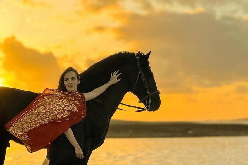 horse ride sunset photography in Essaouira 5