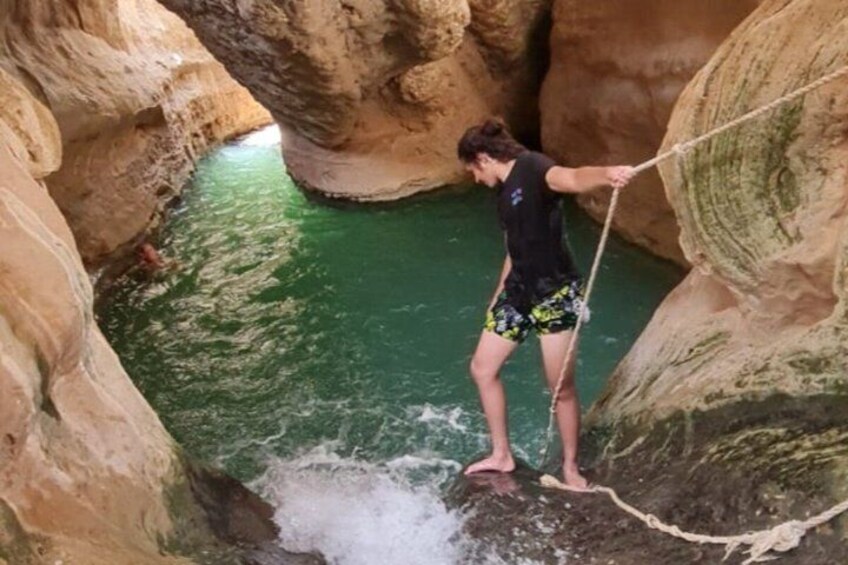 Shared Tour to Wadi Shab Hike, Swim, Cave, Sinkhole & Fins Beach 3
