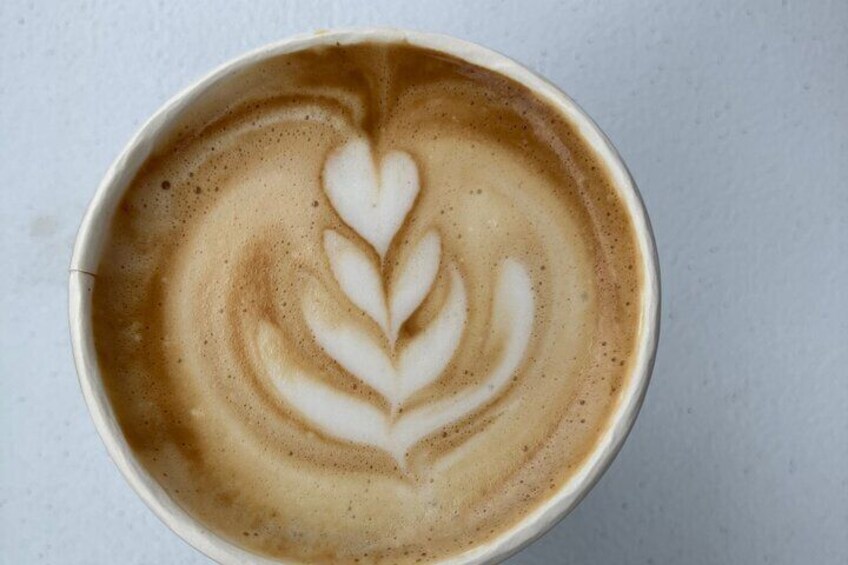 Latte coffee to enjoy during your stop at the farmers market 3