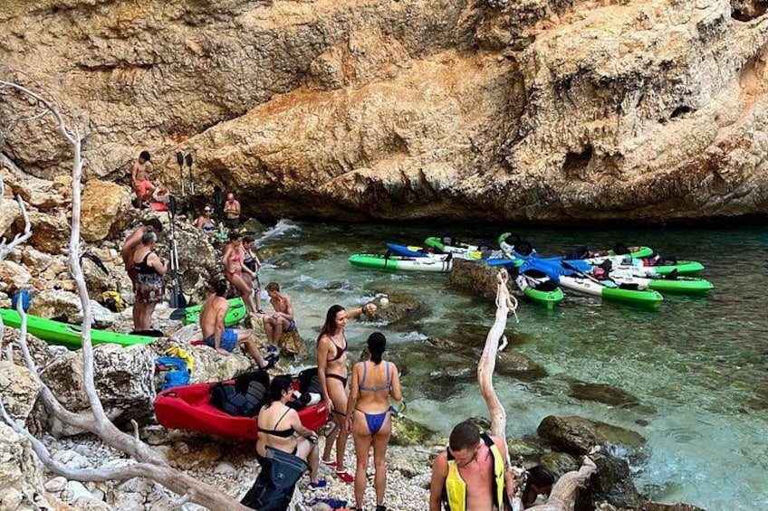 Kayak Granadella Guided Tour in its caves and Cala en Caló 5