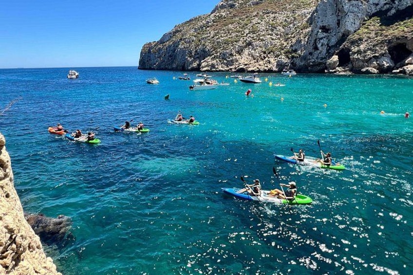 Kayak Granadella Guided Tour in its caves and Cala en Caló 1