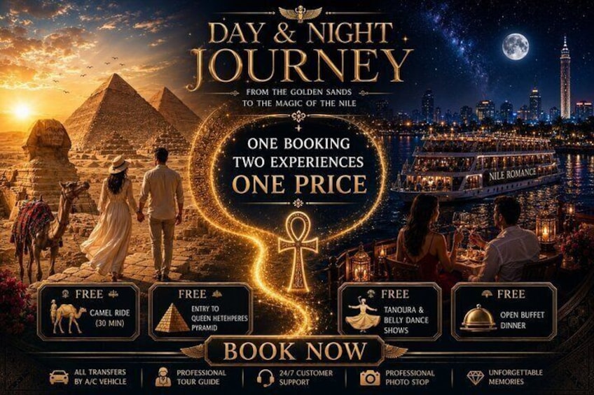 Giza Pyramids (FREE Camel, inside Pyramid & free Nile Cruise) 1