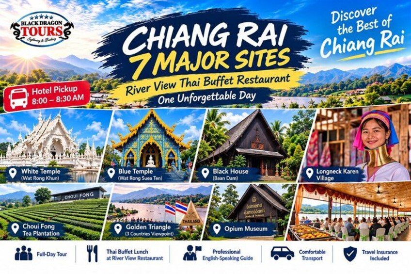 Best of Chiang Rai: 7 Major Sites & River View Buffet 1